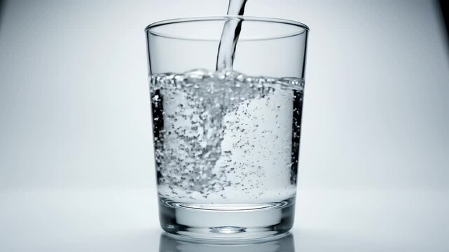 Water being poured into glass