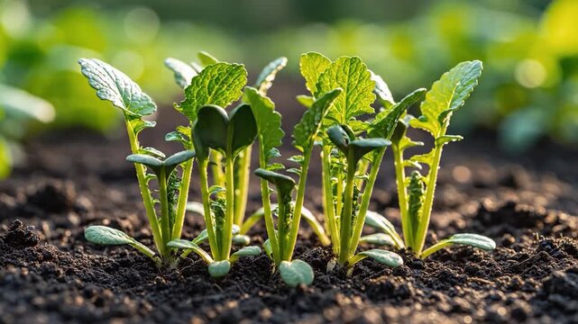 Radish Sprouts Emerging - A Time-Lapse of Growth and Development.