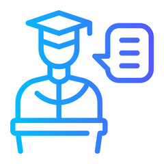 speech gradient icon