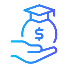 student loan gradient icon