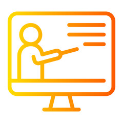 virtual classroom gradient icon