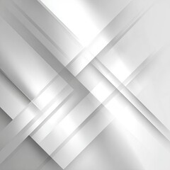 Abstract arrangement of white and grey intersecting shapes with a shiny threedimensional appearance