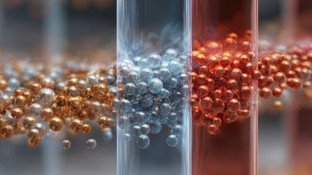 Quantum dot material shifting states between liquid and solid - Powered by Adobe