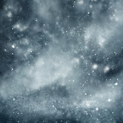 Obraz premium ACW Snow Storm at Night, Looking Up 2025