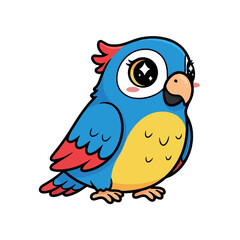 Fototapeta premium bird animal popular kawaii illustration parrot fifth design