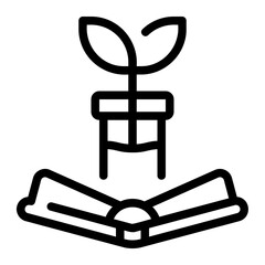 botany line icon