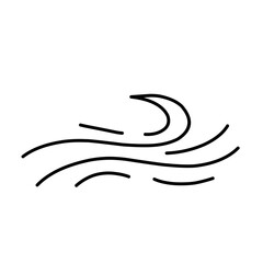 Obraz premium Water wave line vector