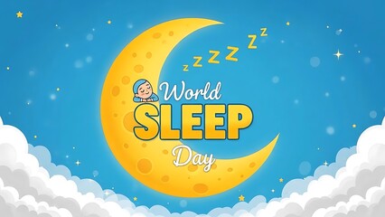 Celebrating world sleep day with a peaceful night sky