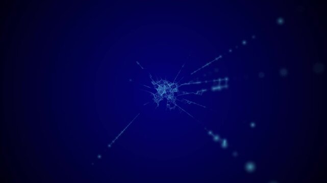 Deep cyber stage waves lights, futuristic digital award spotlight