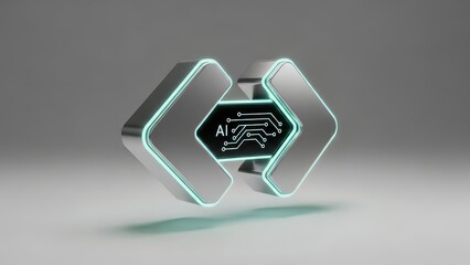 Silver arrow pointing to the right with a green background