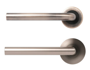 Bronze metal door handle on isolated background. 