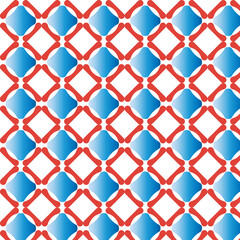 Fototapeta premium Red Curve and Blue Diamond Pattern with Gradient Keywords: geometric, pattern, abstract