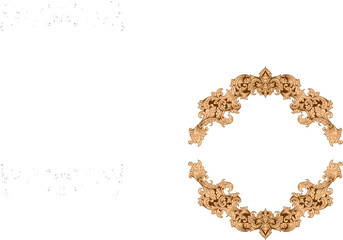 Elegant Ornate Baroque Scrollwork Frame Borders on Dark Background