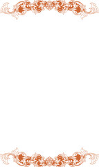 Elegant Ornate Baroque Scrollwork Frame Borders on Dark Background