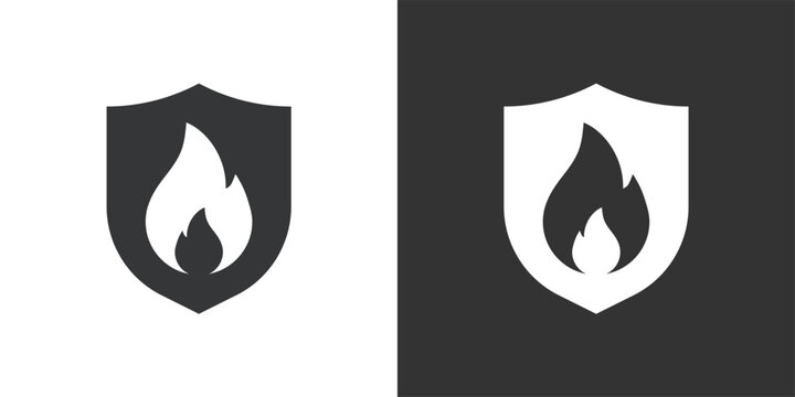 Fire Protection icon. Solid glyph series icon