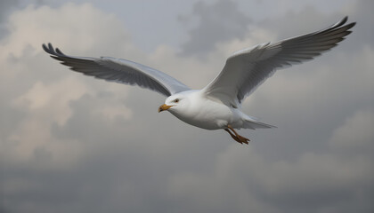 Seagull bird flying Footage 4K