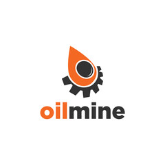 Oil Mine Logo Vector Simple Modern