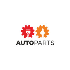 Auto Parts Logo Modern Simple Tech