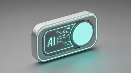 Small, green button with the word AI on it