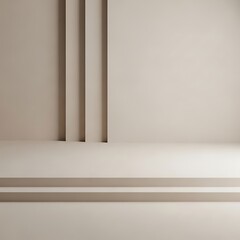 Minimalist interior corner with soft light and shadows