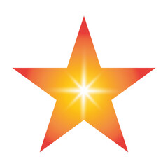 Obraz premium Glowing golden star icon for achievement, success rating, celebration design element