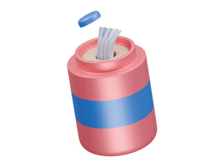 disinfectant wipe icon 3d illustration render