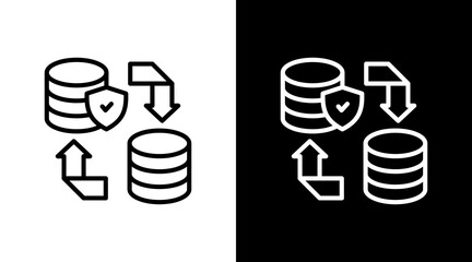 Data Backup With Icon Set Design