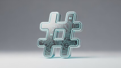 Blue and black symbol with the letters AI on it