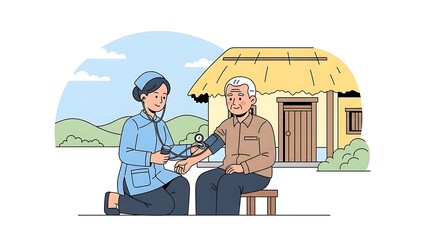 Cartoon illustration of a man and woman sitting together in a car