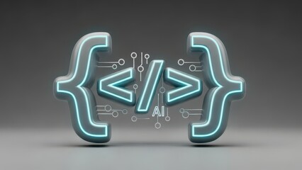 Two computer-generated characters with glowing blue accents