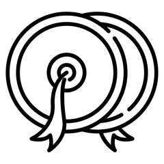 Chinese Cymbals Line Icon