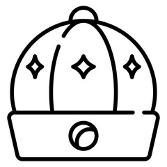 Chinese Hat Line Icon