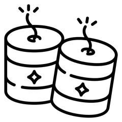 Firecracker Line Icon