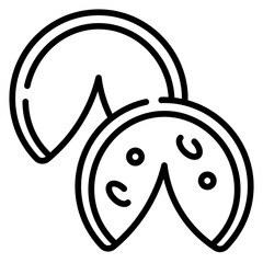 Fortune Cookies Line Icon