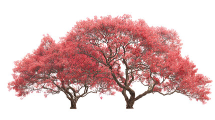 Obraz premium Japanese Maple Acer palmatum flowering Dogwood Cornus tree on transparent background