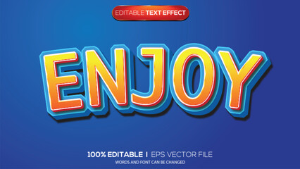 Obraz premium 3d text effect enjoy theme