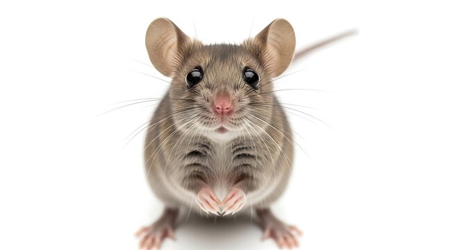 Adorable Mouse Portrait - A Close-Up of a Curious Rodent.