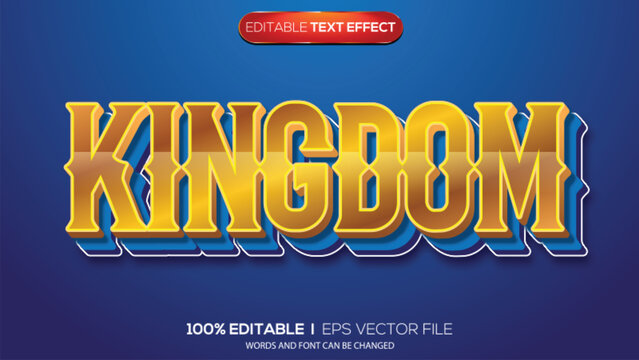 3d text effect kingdom theme