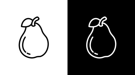 Pear With Icon Set Design