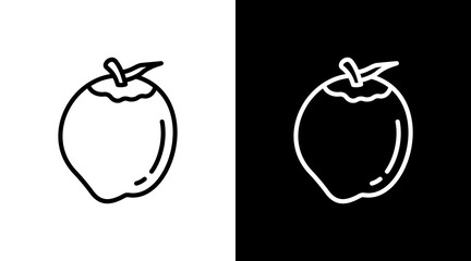 Coconut With Icon Set Design