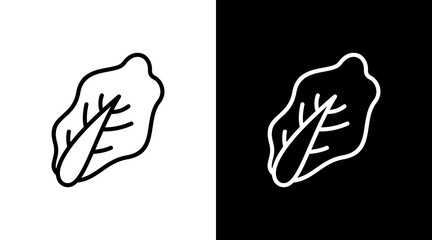 Lettuce With Icon Set Design