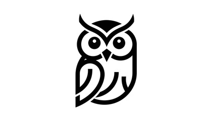Stylized owl illustration with geometric lines, a symbol of wisdom and design inspiration