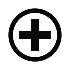 Obraz premium Medical cross symbol in circle