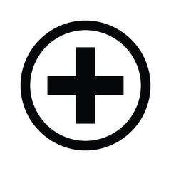 Obraz premium Medical cross symbol in circle