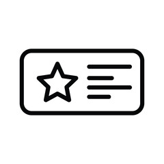 Obraz premium Favorite item icon with star and lines