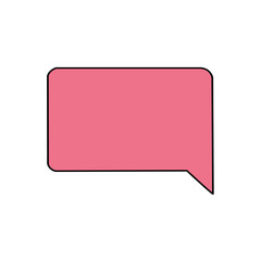 Fototapeta premium Simple frame vector illustration. Speech balloon, border, title, subtitle, line, banner.