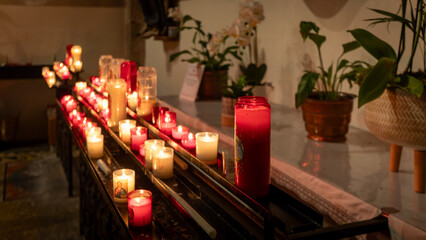 Christmas time and decorations in churchf S&eacute;lestat in Alsace, France on December 20th 2025
