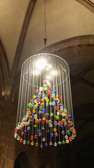 Christmas time and decorations in churchf S&eacute;lestat in Alsace, France on December 20th 2025