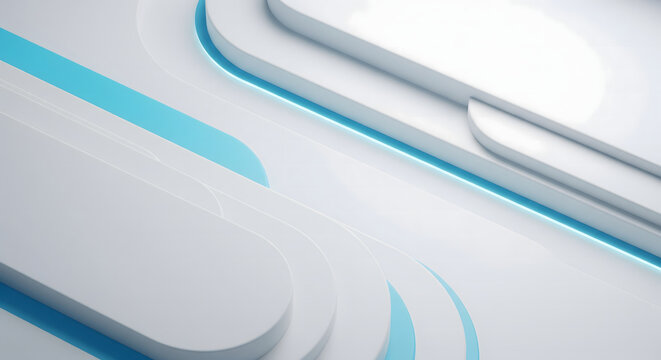 Light Mode 3D AI Technology Background.