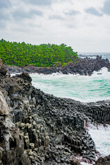 한국 제주도 서귀포 주상절리
